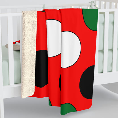 United Arab Emirates Retro Polka Dots Blanket Throw