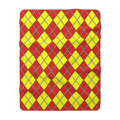 Vietnam Retro Argyle Blanket Throw
