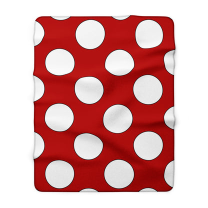 Isle Of Man Retro Polka Dots Blanket Throw