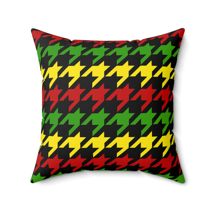 Saint Kitts And Nevis Retro Houndstooth Cushion Pillow