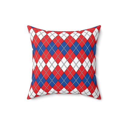 Slovakia Retro Argyle Cushion Pillow