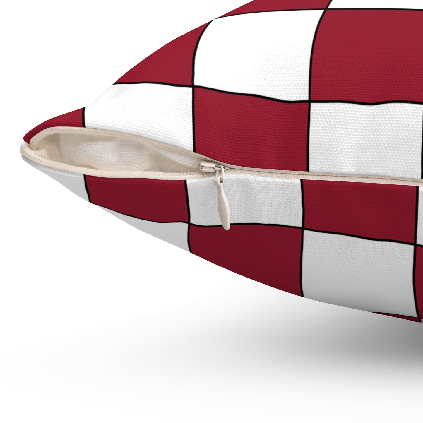 Latvia Retro Check Cushion Pillow