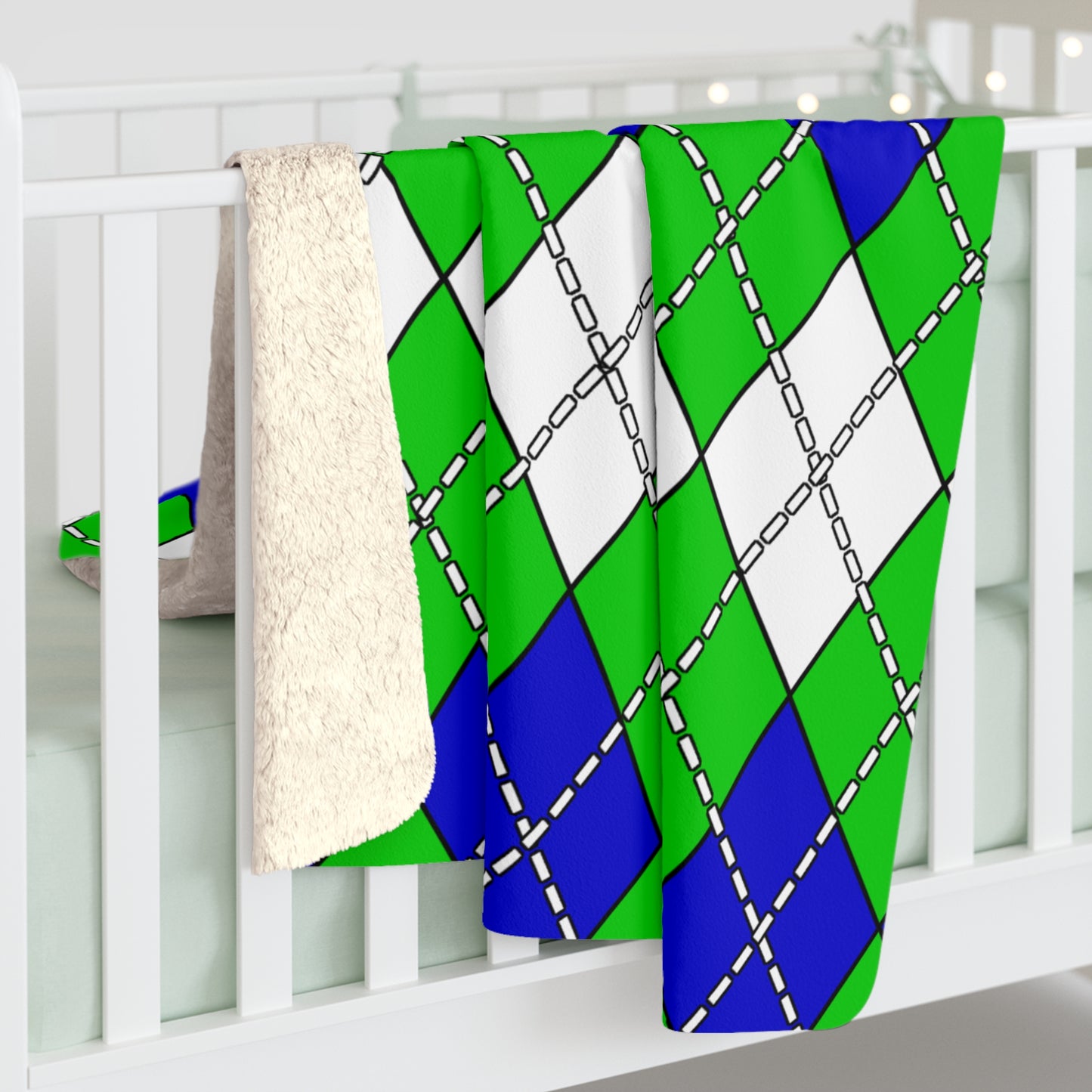 Sierra Leone Retro Argyle Blanket Throw