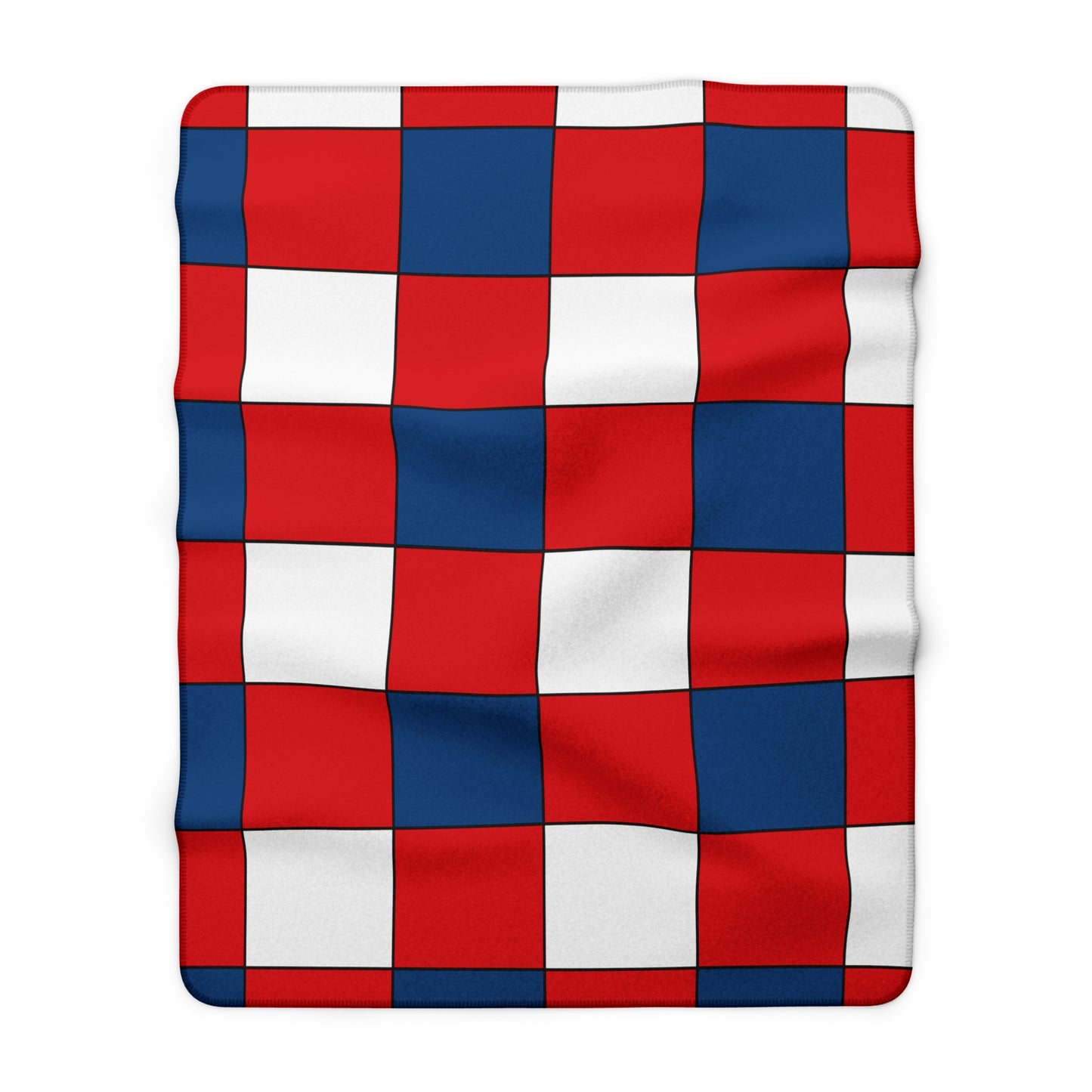 Czechia Retro Check Blanket Throw