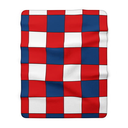 Czechia Retro Check Blanket Throw