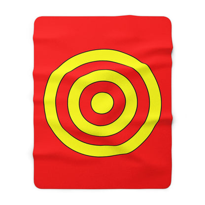 Red, Yellow Retro Target Blanket Throw