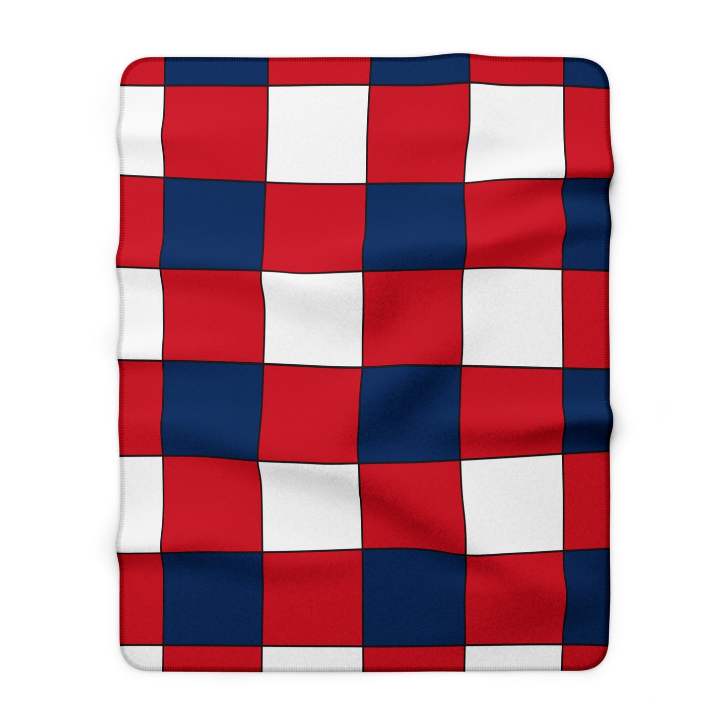 Dominican Republic Retro Check Blanket Throw