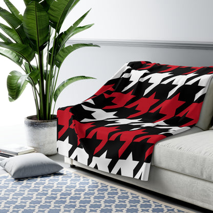 Iraq Retro Houndstooth Blanket Throw