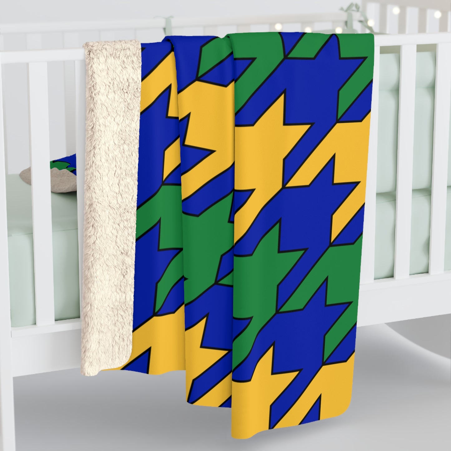 Christmas Island Retro Houndstooth Blanket Throw