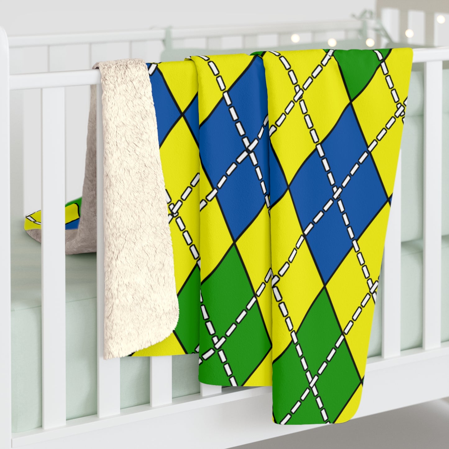 Saint Vincent And The Grenadines Retro Argyle Blanket Throw