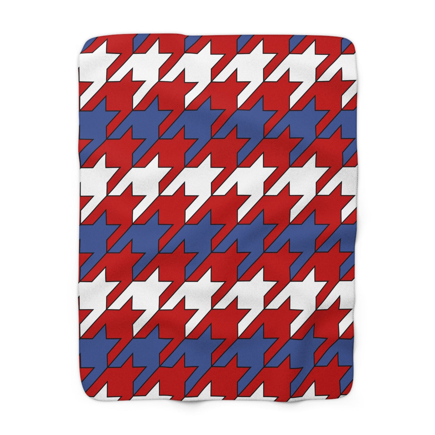 Democratic Peoples Republic Of Korea Retro Houndstooth Blanket Throw