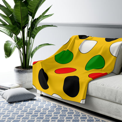 Mozambique Retro Polka Dots Blanket Throw