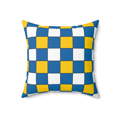 Canary Islands Retro Check Cushion Pillow