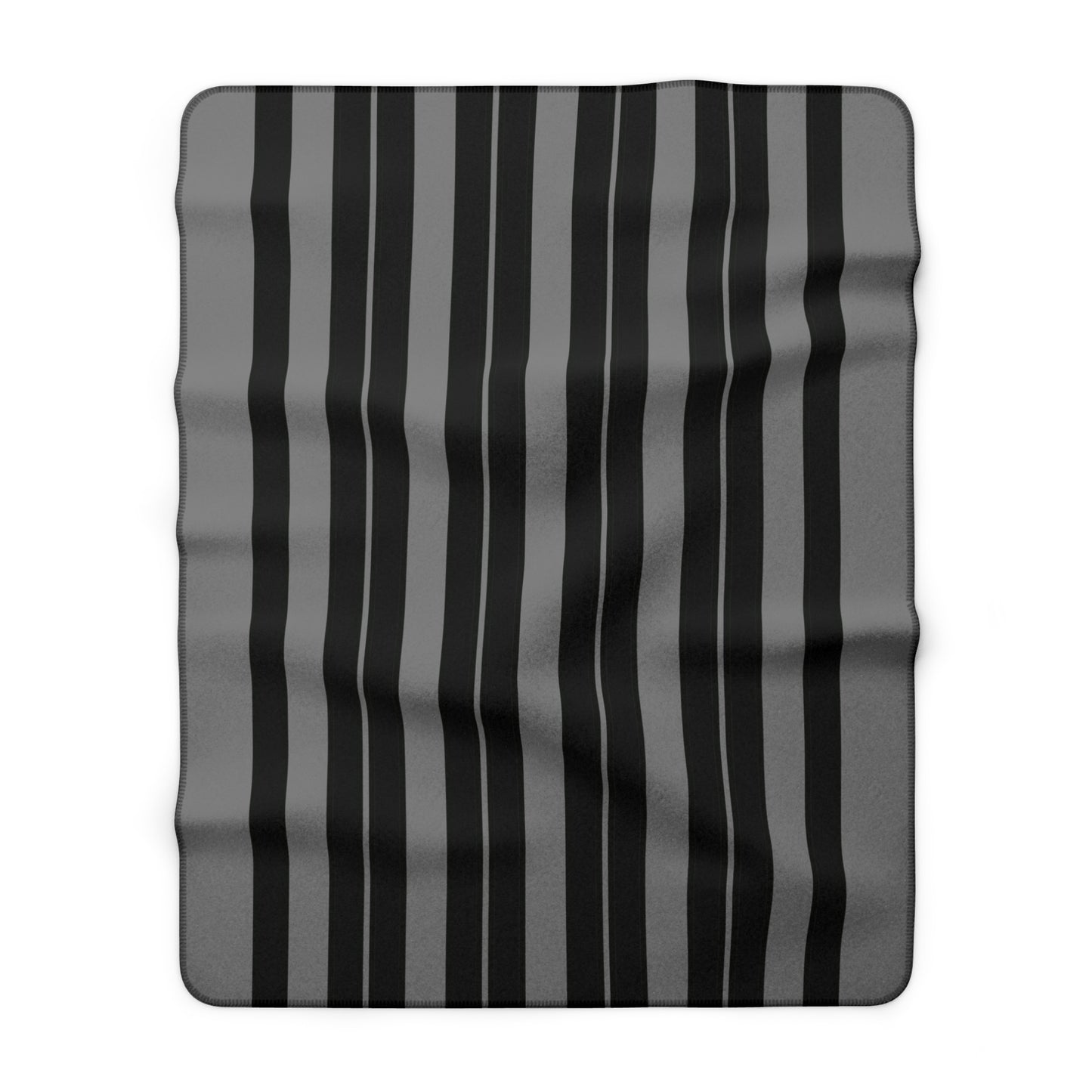 Grey, Black Retro Stripes Blanket Throw