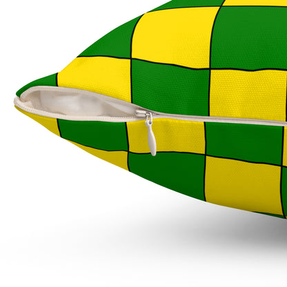 Cocos Islands Retro Check Cushion Pillow