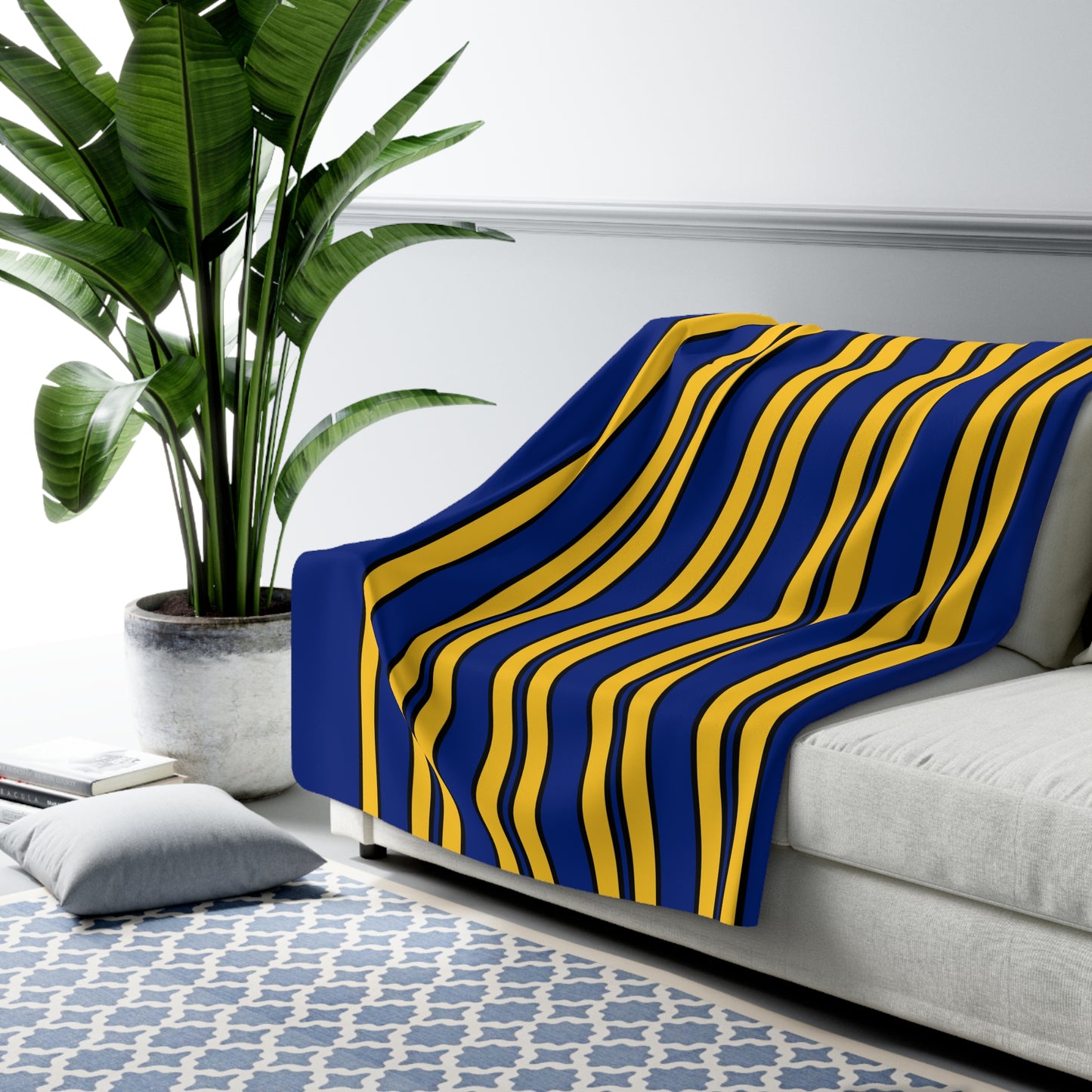 Barbados Retro Stripes Blanket Throw