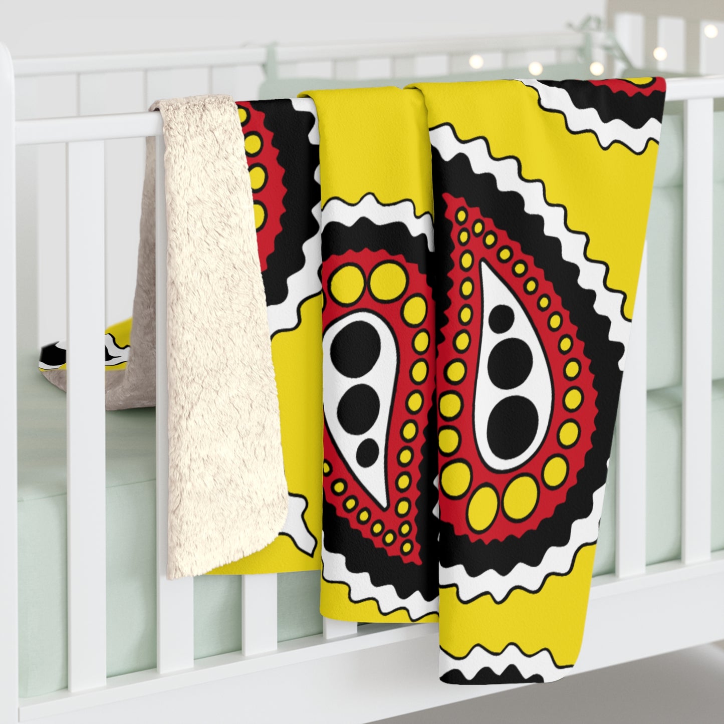 Brunei Darussalam Retro Paisley Blanket Throw