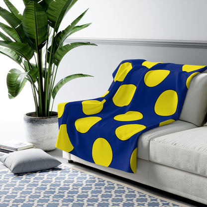 Curacao Retro Polka Dots Blanket Throw