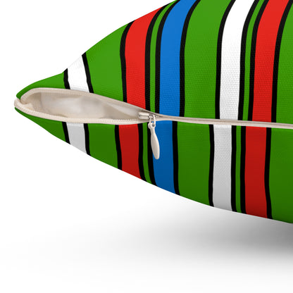Equatorial Guinea Retro Stripes Cushion Pillow