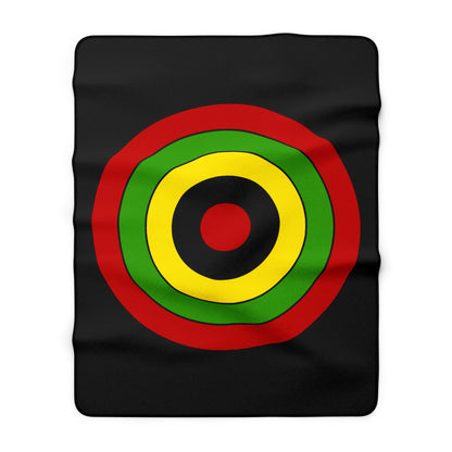 Saint Kitts And Nevis Retro Target Blanket Throw