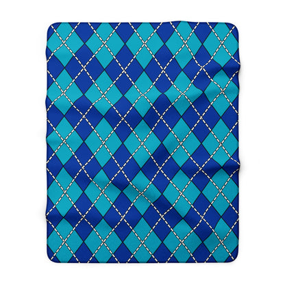 Pacific Islands Retro Argyle Blanket Throw