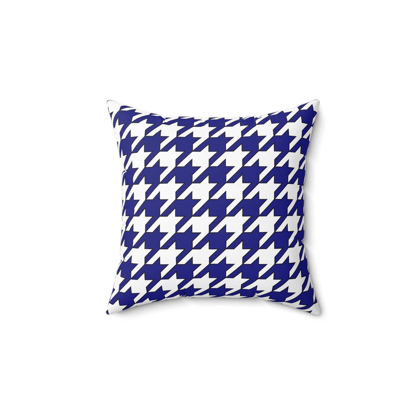 Navy Blue, White Retro Houndstooth Cushion Pillow