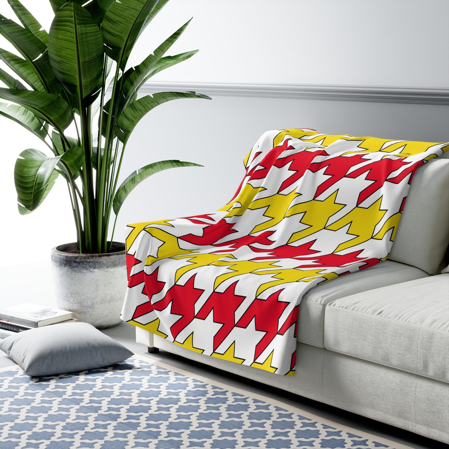 Guernsey Retro Houndstooth Blanket Throw