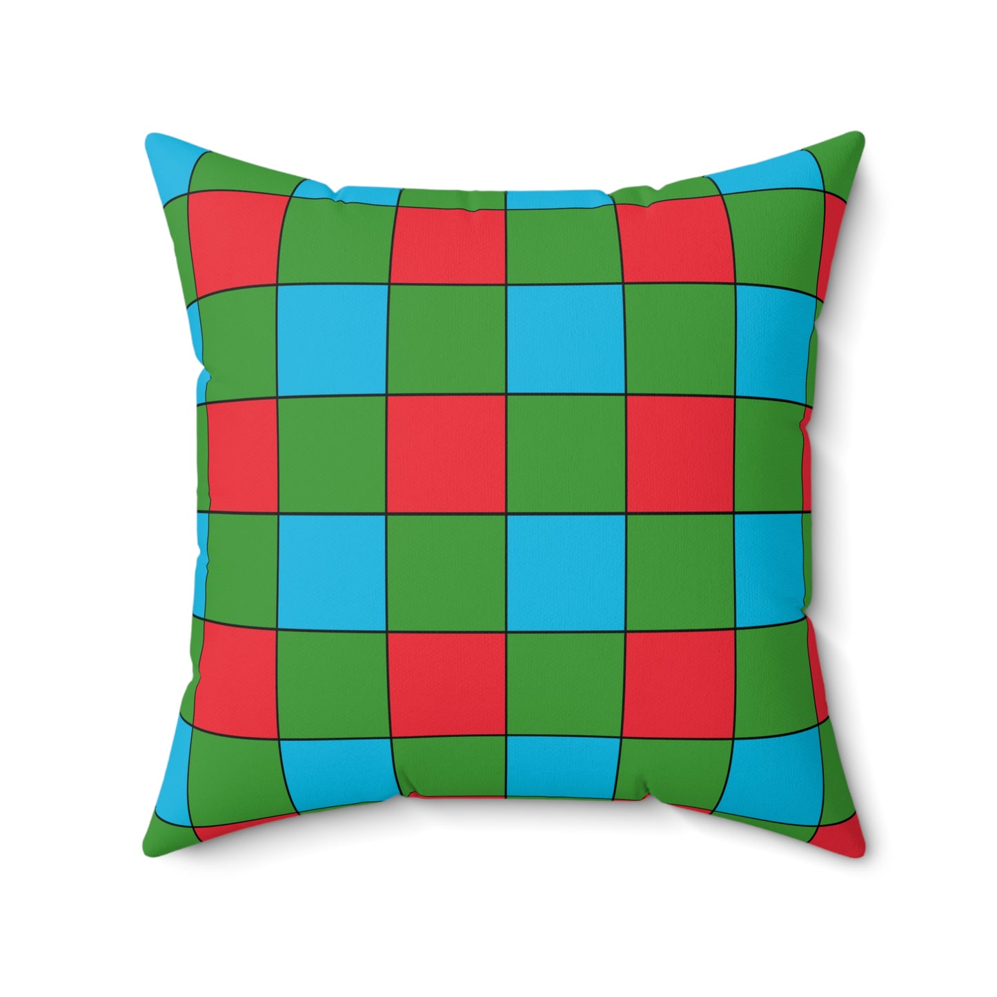 Azerbaijan Retro Check Cushion Pillow