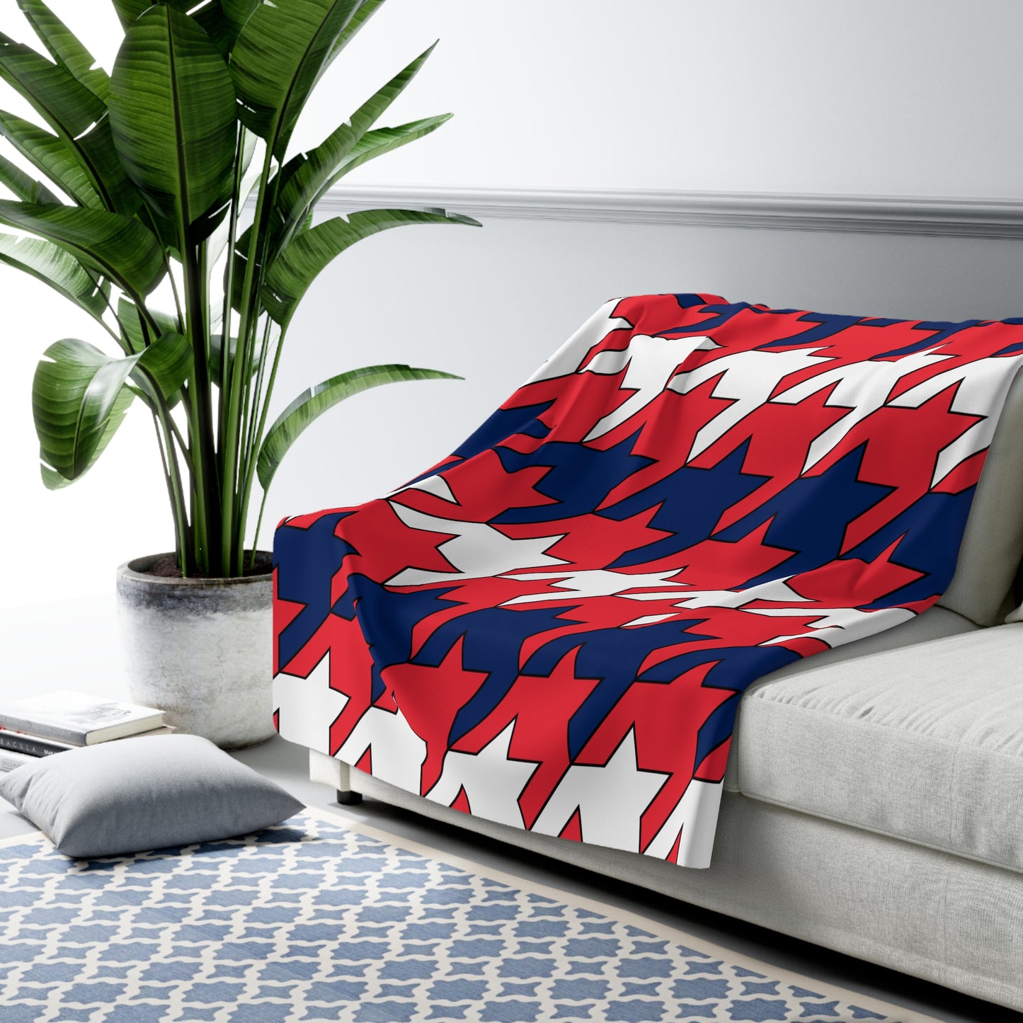 Norway Retro Houndstooth Blanket Throw