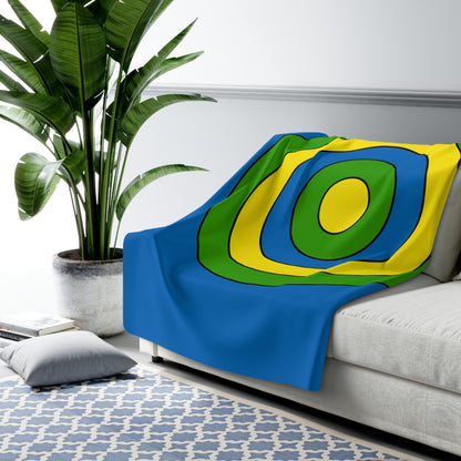 Gabon Retro Target Blanket Throw