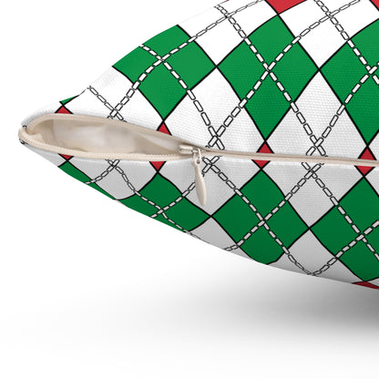 Italy Retro Argyle Cushion Pillow