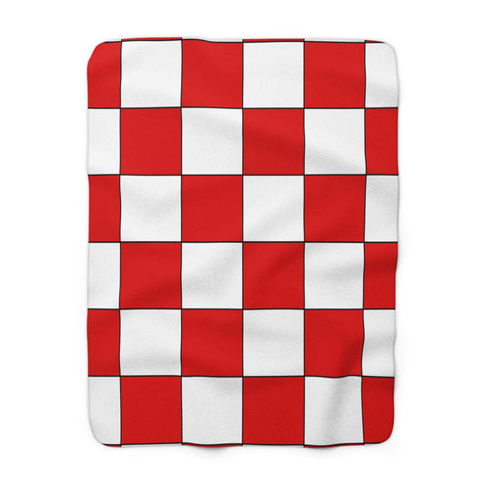 Singapore Retro Check Blanket Throw