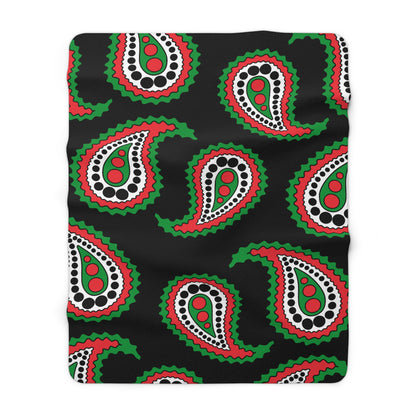 Palestine Retro Paisley Blanket Throw