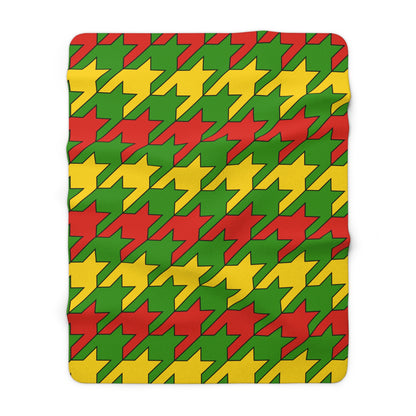 Benin Retro Houndstooth Blanket Throw