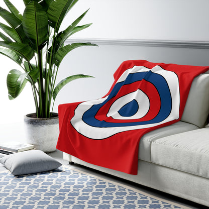 Czechia Retro Target Blanket Throw