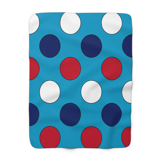 Tuvalu Retro Polka Dots Blanket Throw