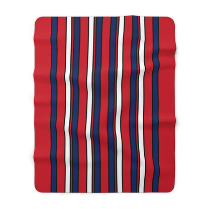 Lao Peoples Democratic Republic Retro Stripes Blanket Throw