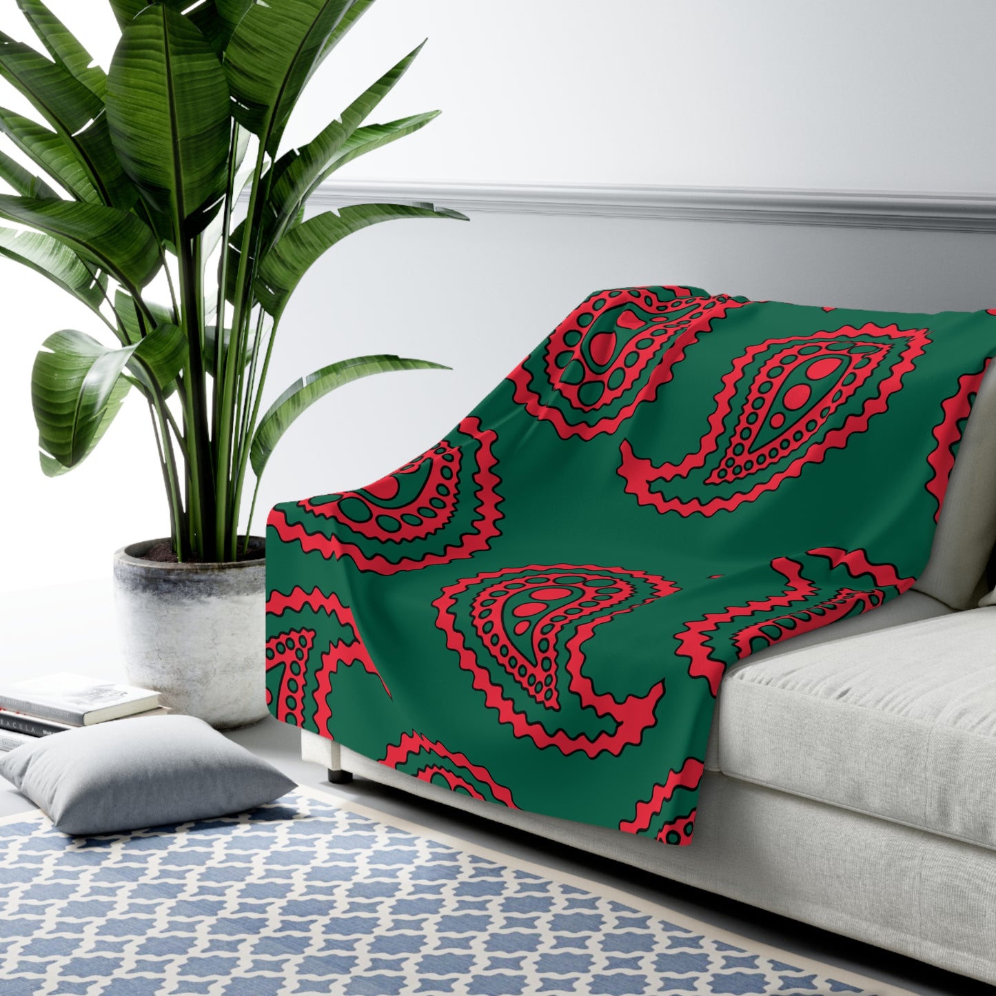 Bangladesh Retro Paisley Blanket Throw