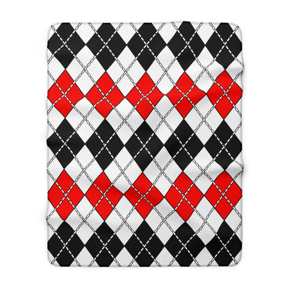 Yemen Retro Argyle Blanket Throw