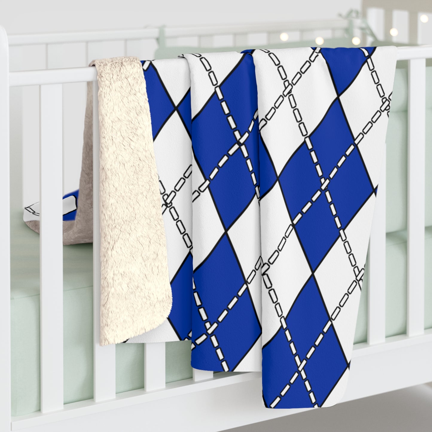 Uruguay Retro Argyle Blanket Throw