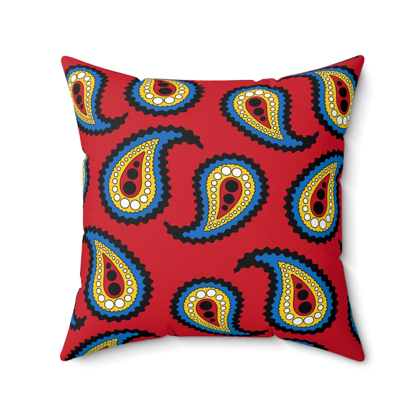 Antigua And Barbuda Retro Paisley Cushion Pillow