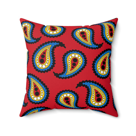 Antigua And Barbuda Retro Paisley Cushion Pillow