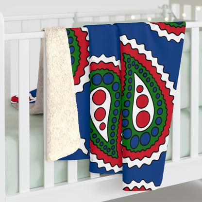 Belize Retro Paisley Blanket Throw