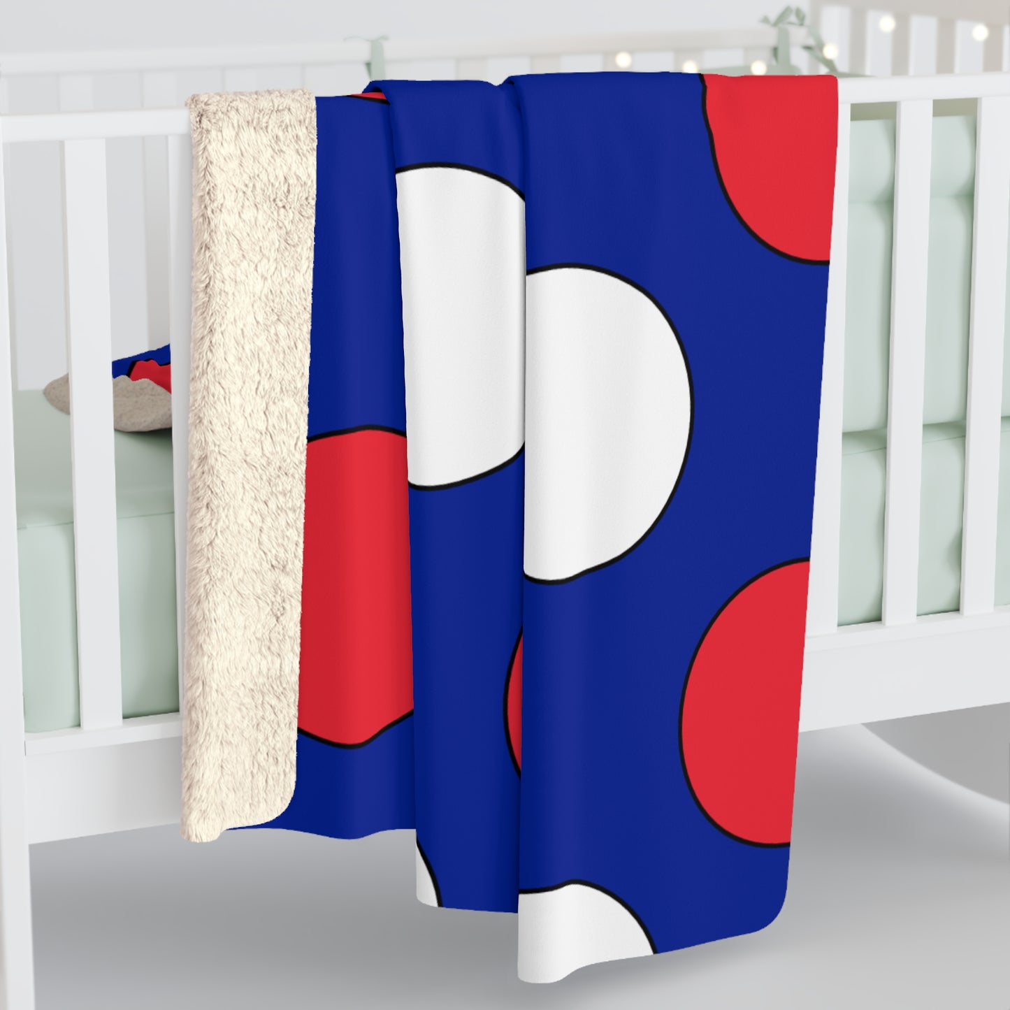 Sint Maarten Retro Polka Dots Blanket Throw