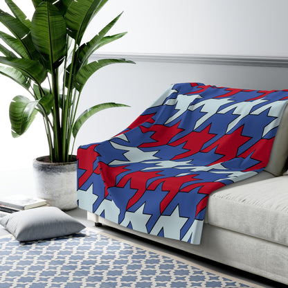 Guam Retro Houndstooth Blanket Throw