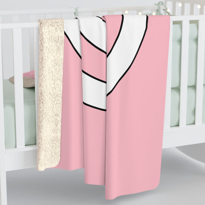 Pink, White Retro Target Blanket Throw