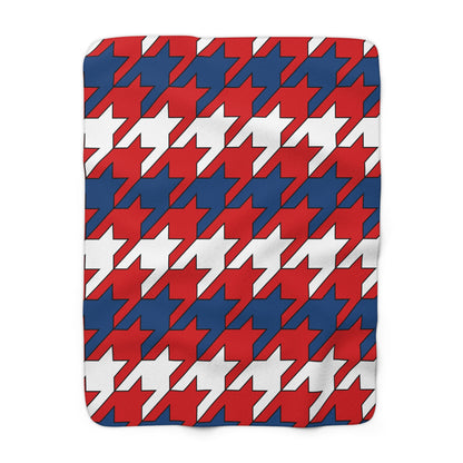 Czechia Retro Houndstooth Blanket Throw