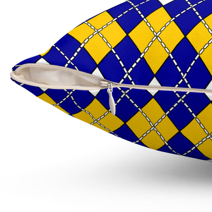 Bosnia And Herzegovina Retro Argyle Cushion Pillow