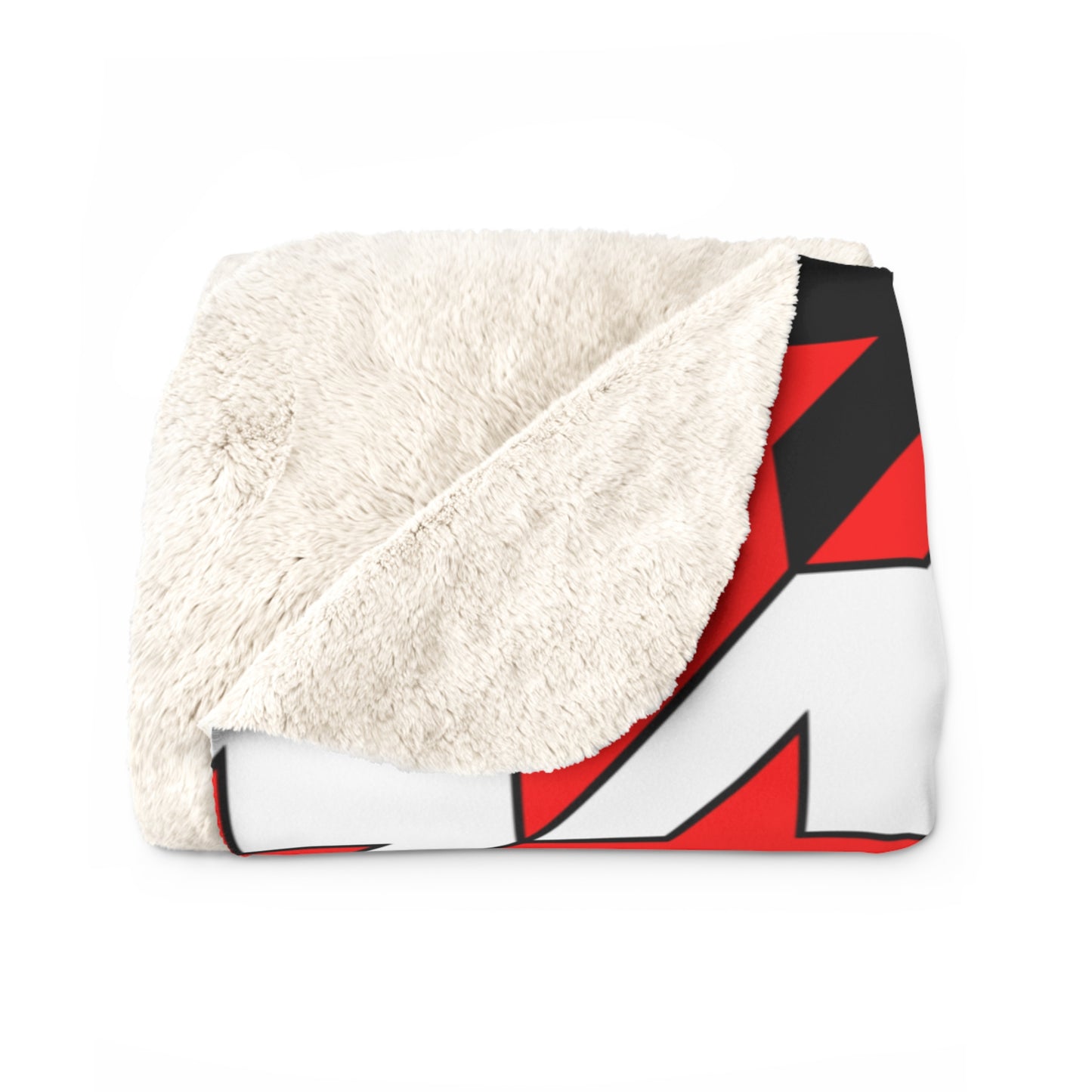 Red, Black, White Retro Houndstooth Blanket Throw