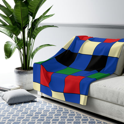 South Sudan Retro Check Blanket Throw
